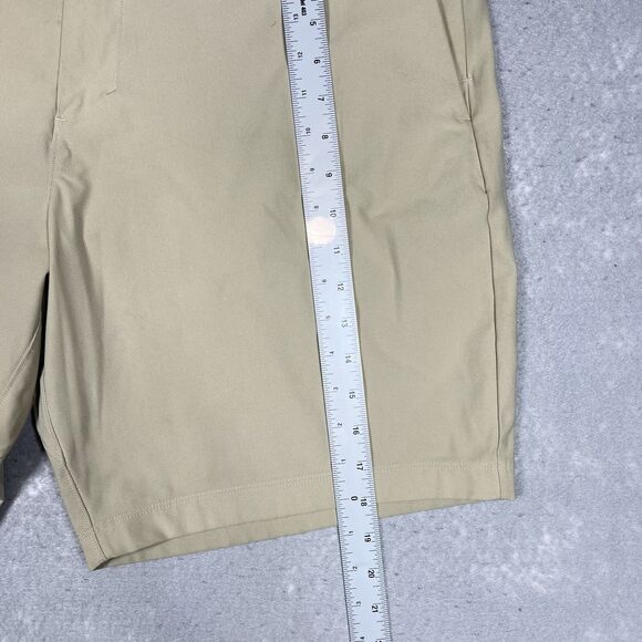 Lululemon Commission Shorts Size 38 Tan Flat Front Chino 9" Inseam Khaki - Picture 6 of 12